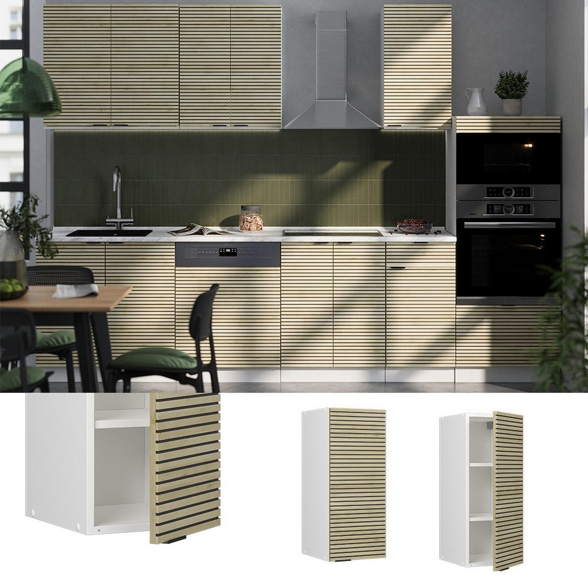 HÄNGESCHRANK Fame-Line Eiche Paneel 30 cm - Eichefarben/Weiß, Holzwerkstoff (30/72/34.1cm) - Vicco