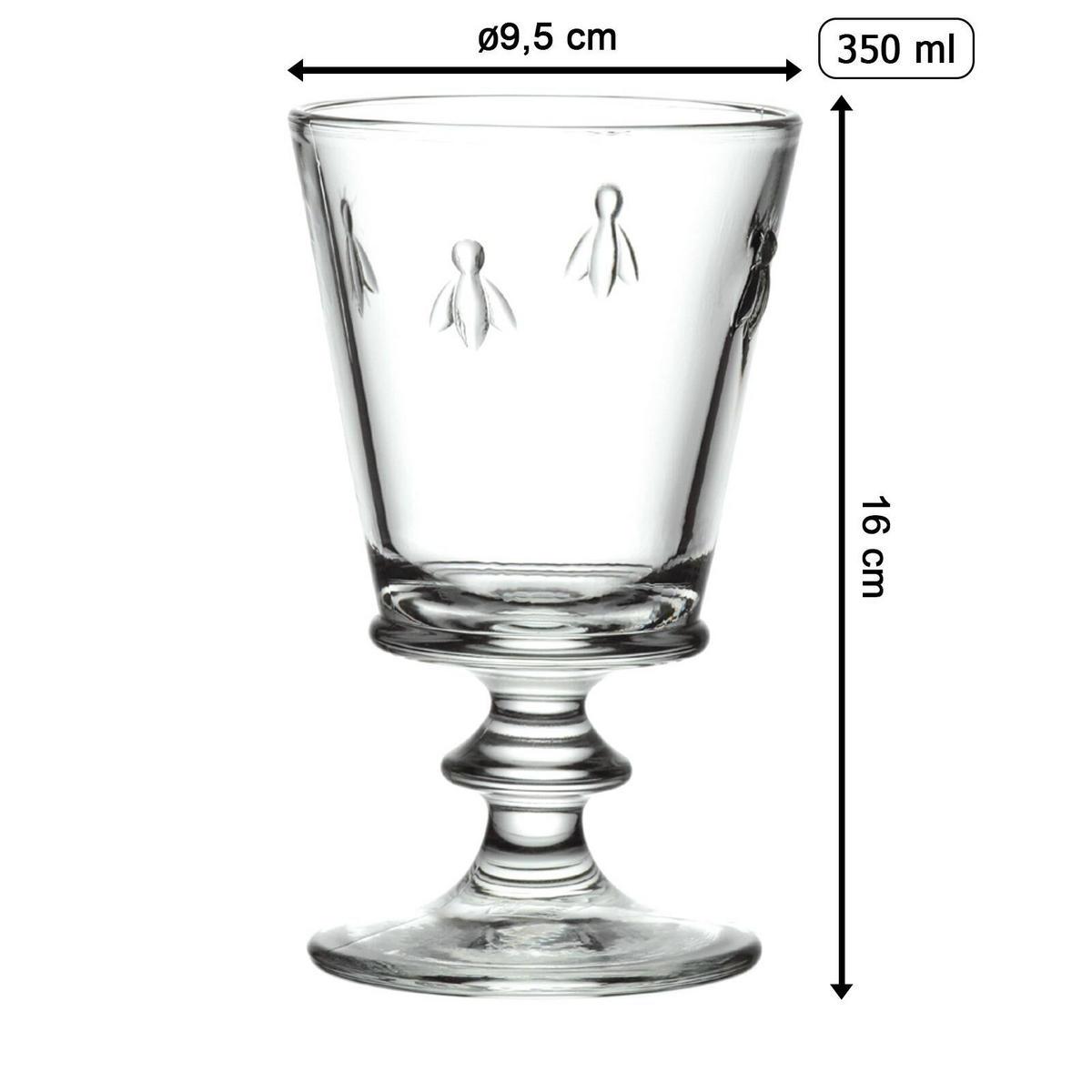 ROTWEINGLÄSER Biene Abeille transparent 350 ml 6er Set - Transparent, Glas (0.35L) - La Rochère