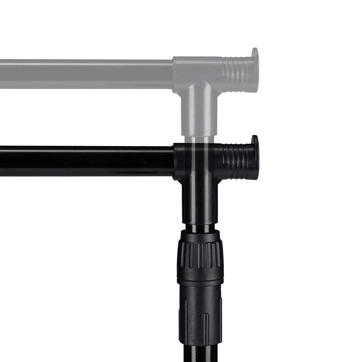 STOJAN na šaty - čierna, kov/plast (91/180.5/42cm) - Relaxdays