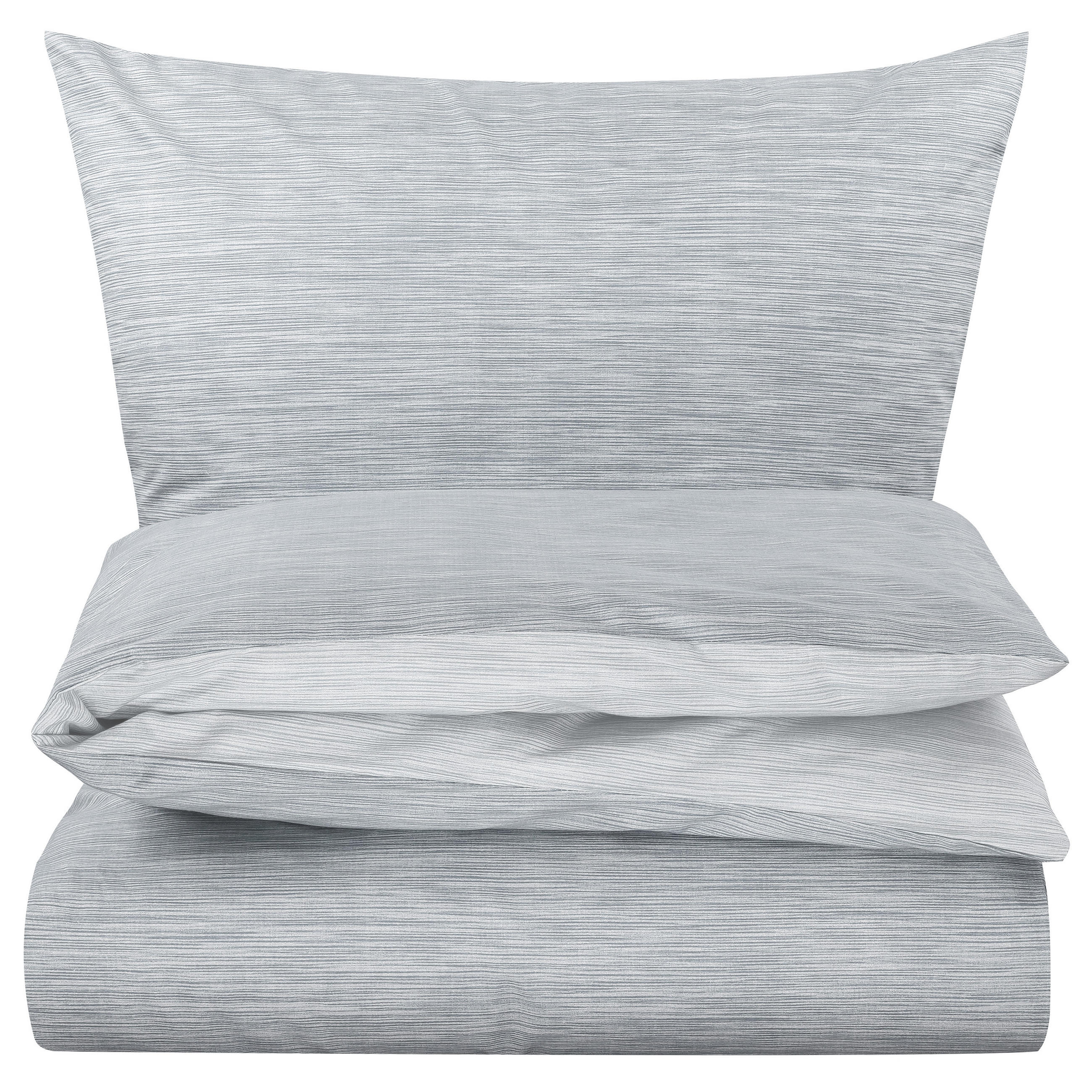 BETTWÄSCHE 155x200 Renforce Wende Bettbezug Melange Silber Grau - Silberfarben/Grau, Textil (155/200cm) - Carpe Sonno