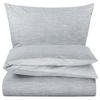BETTWÄSCHE 155x200 Renforce Wende Bettbezug Melange Silber Grau - Silberfarben/Grau, Textil (155/200cm) - Carpe Sonno