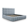 BETT mit Bettkasten und Kopfteil Mamaia aus Samt hellblau 180x200cm - Hellblau, Textil (180/200cm) - Micadoni