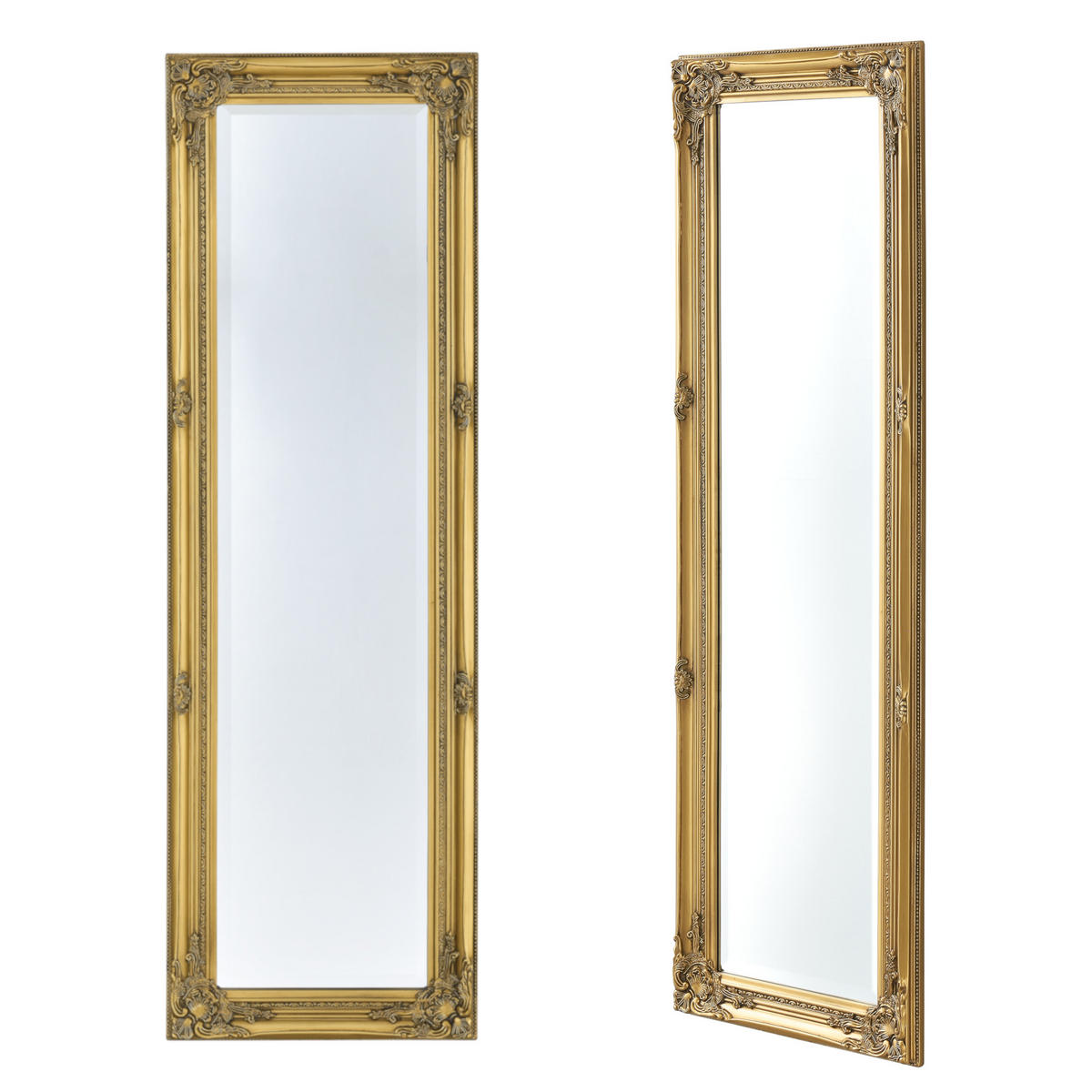 WANDSPIEGEL Livorno - Goldfarben, Glas/Holz (28.5/132/118cm) - [en.casa]