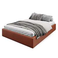 POLSTERBETT 140x200cm Bett mit Stauraum Lattenrost Honigfarbe - Orange/Braun, Holz/Holzwerkstoff (140/200cm) - Muralo