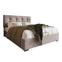 POLSTERBETT 90/200 cm Hellgrau aus Samt mit Bettkasten - Hellgrau, Textil (90/200cm) - OKMYHOME