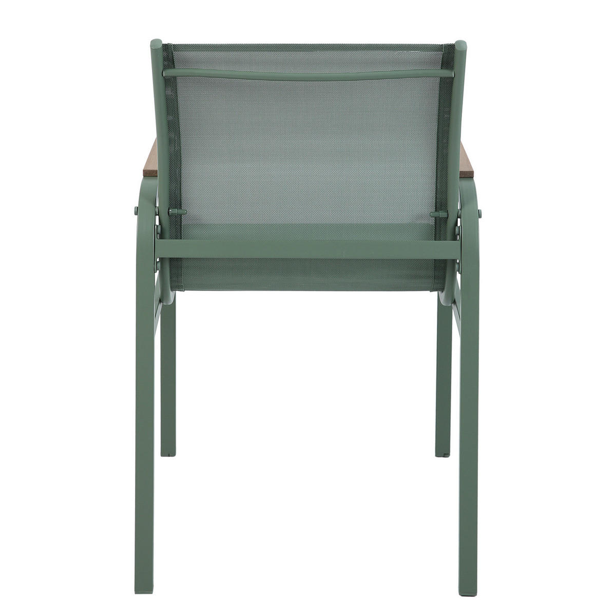GARTENSTUHL - 2er-Set - Stahl / Olefin - Grün, Textil/Metall (57/91/64cm) - home24