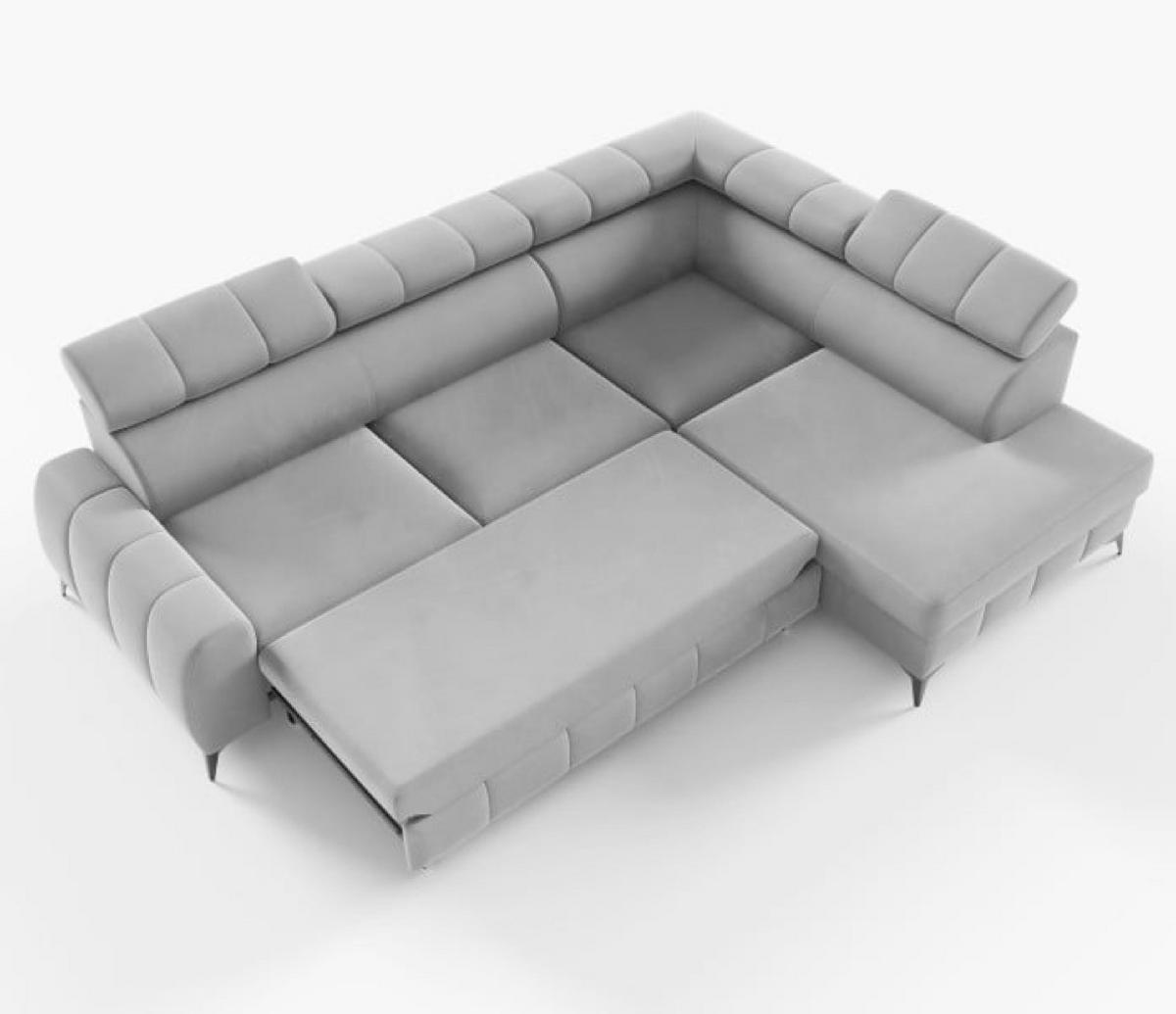 ECKSOFA Muskat Gelb DON Ausziehbar Rechts - Gelb, Textil (279/203cm) - Sepro Meble