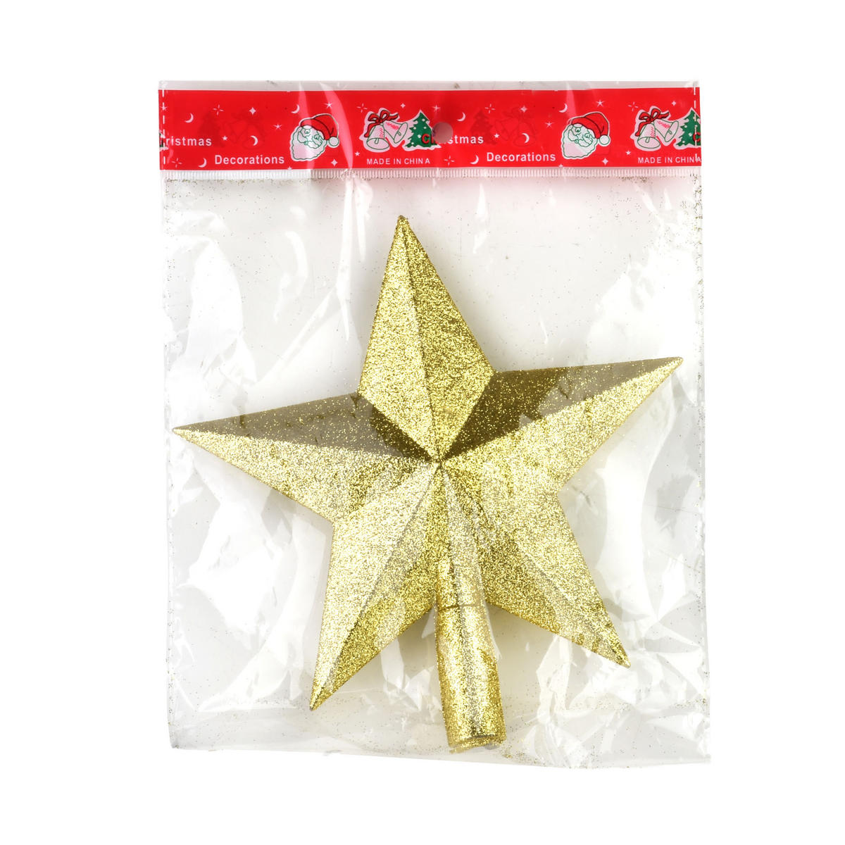CHRISTBAUMSPITZE Santa Lila Gold 19x19x20 cm Kunststoff - Goldfarben, Kunststoff (20cm) - Mondex
