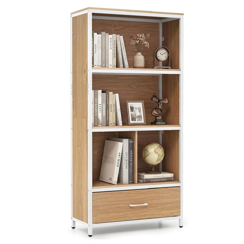 Costway Bücherregal Natur 68x151.5x30.5 cm