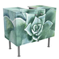 WASCHBECKENUNTERSCHRANK Sukkulente Aquarell Dunkel 60/55/35 cm - Grün, Holzwerkstoff (60/55/35cm) - Bilderwelten