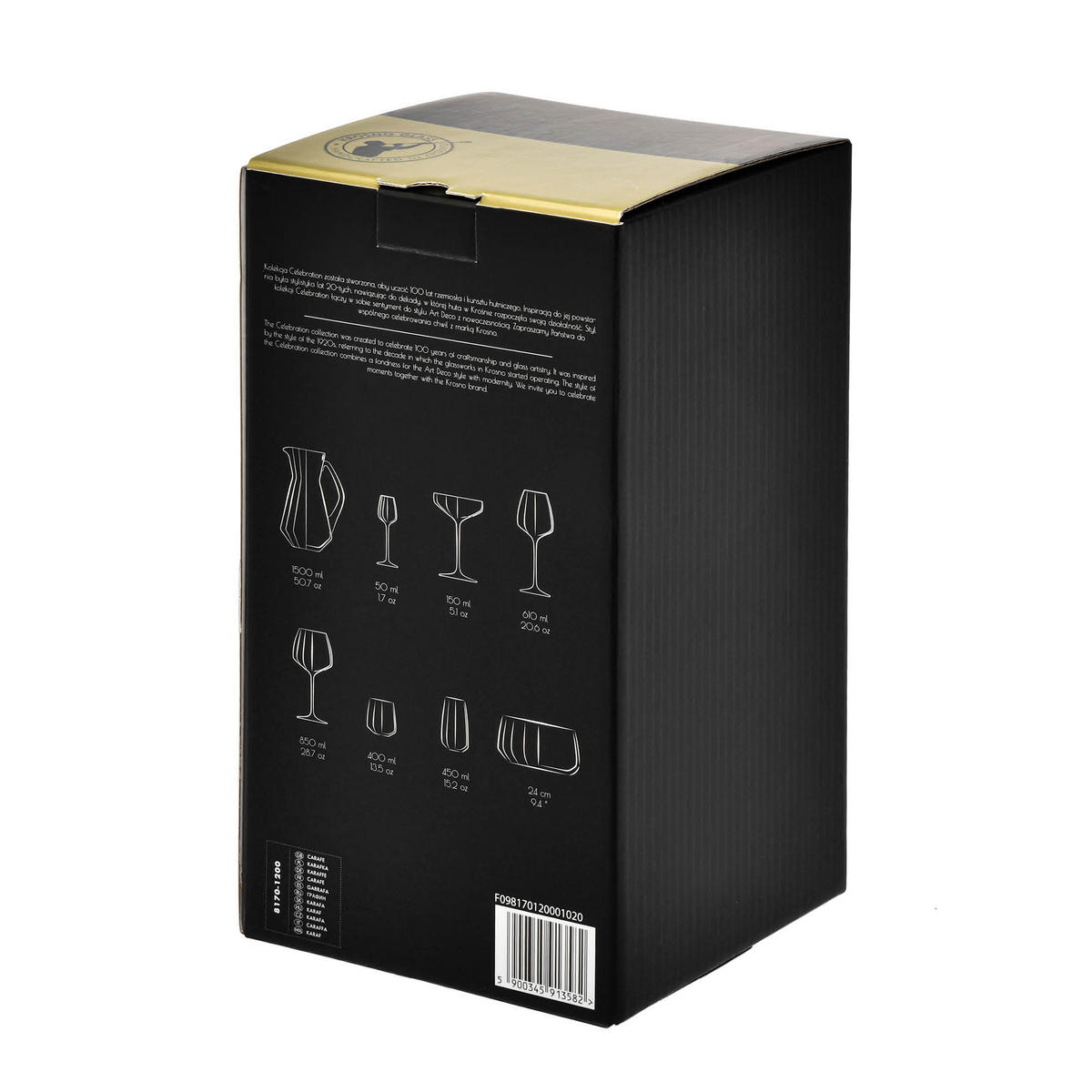 KARAFFE, 1200 ml, Handgemacht - Transparent, Glas (1.2L) - Krosno Glass