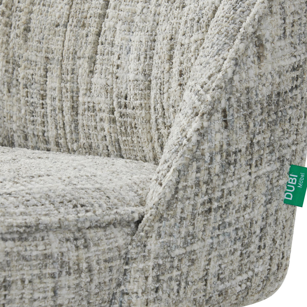 ESSZIMMERSTUHL MELINA 2er-Set - Hellgrau/Weiß, Textil/Metall (49/83/62cm) - DUBI Möbel
