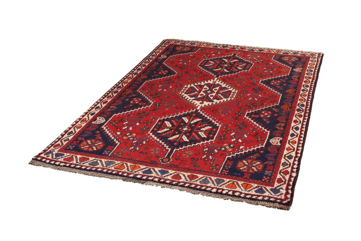 ORIENTTEPPICH handgeknüpft Gashgai Rot 172/126 cm Schurwolle - Rot, Textil (126/172cm) - Looma