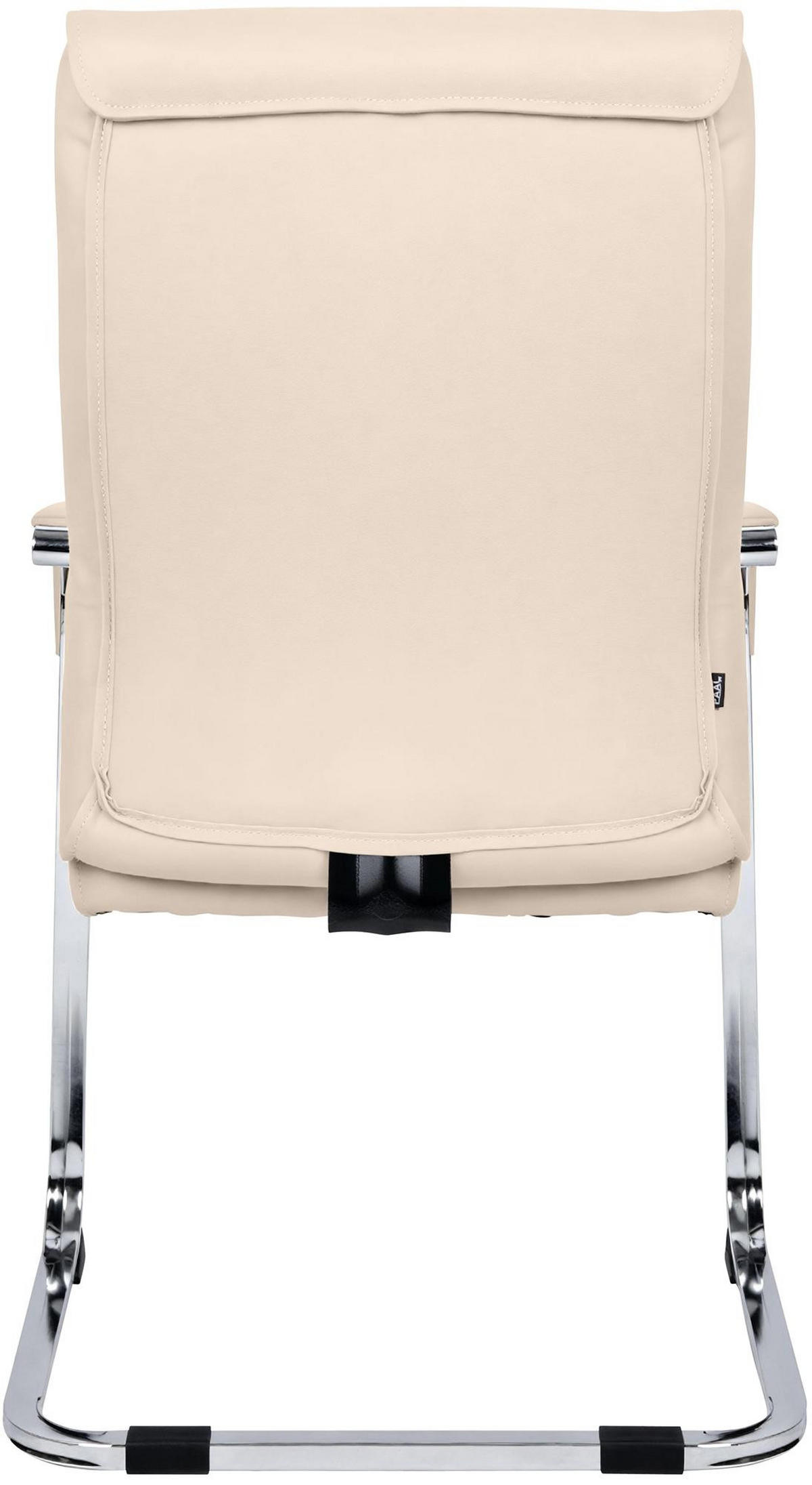BESUCHERSTUHL 2er Set Skopje Kunstleder Creme Konferenzstuhl Bürostuhl - Creme, Leder (55/88/60cm) - DELUKE