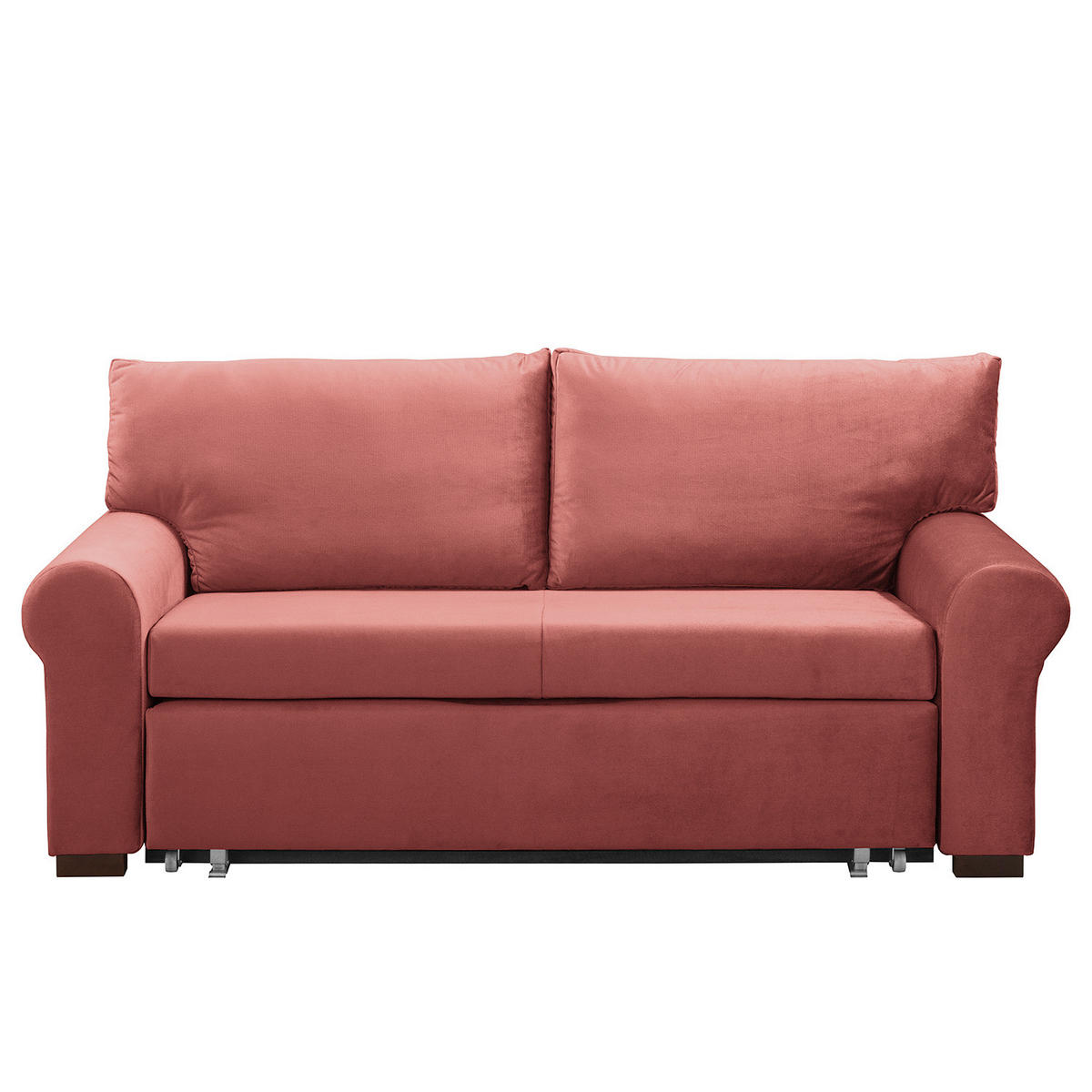 SCHLAFSOFA - Transparent/Altrosa, Birkenholz/Textil (205/95/90cm) - home24