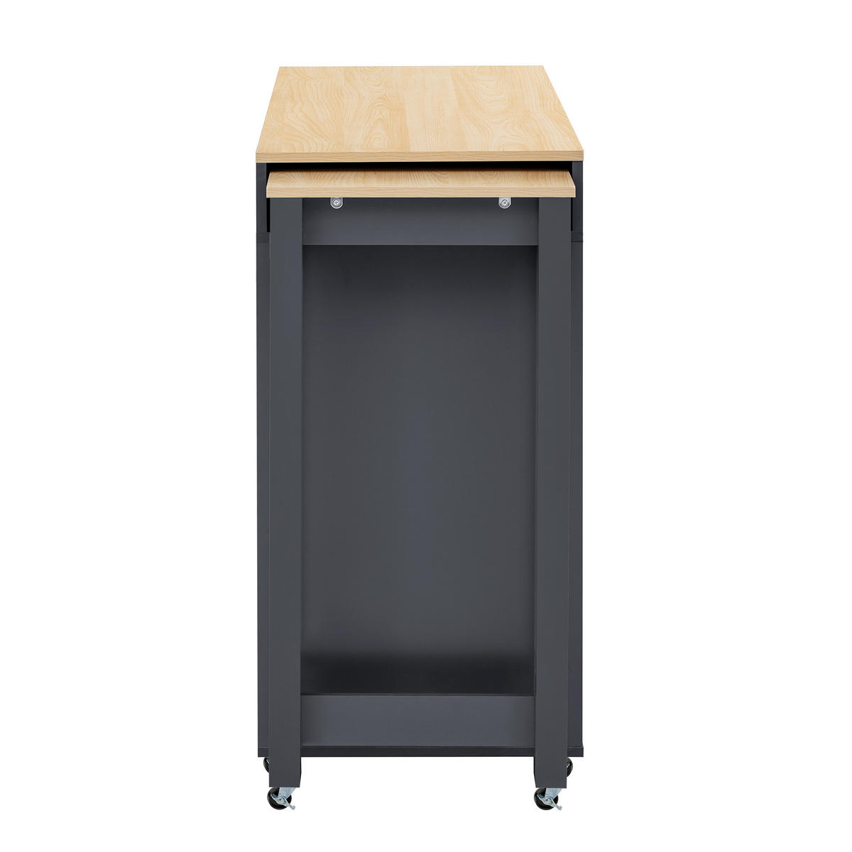 KÜCHENINSEL DE-41131 137-190,6/45,2/92 cm mit seitlich ausziehbarer Arbeitsplatte Grau - Grau, Holzwerkstoff (137/92/45.2cm) - ComfortXL