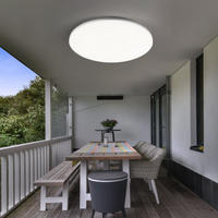LED DECKENLEUCHTE DORI Weiß Silber - Weiß, Kunststoff (33/33/5.6cm) - Globo Lighting