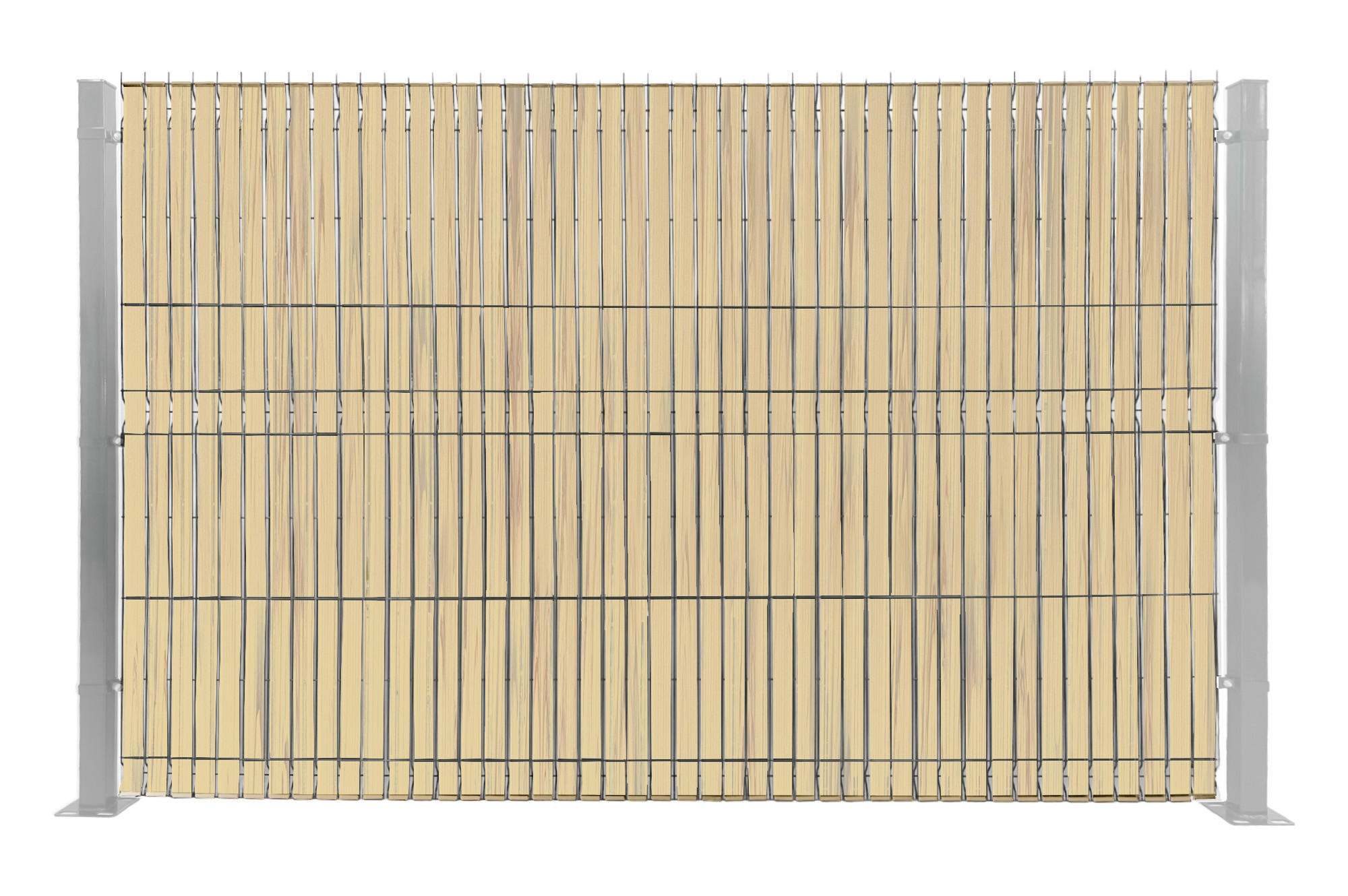 PVC SICHTSCHUTZSTREIFEN ROLLE FLEXIBEL Baldo Beige 200m L.46mm - Mit Clips und Endprofil - Beige, Kunststoff (20000/0.1cm) - Casanoov