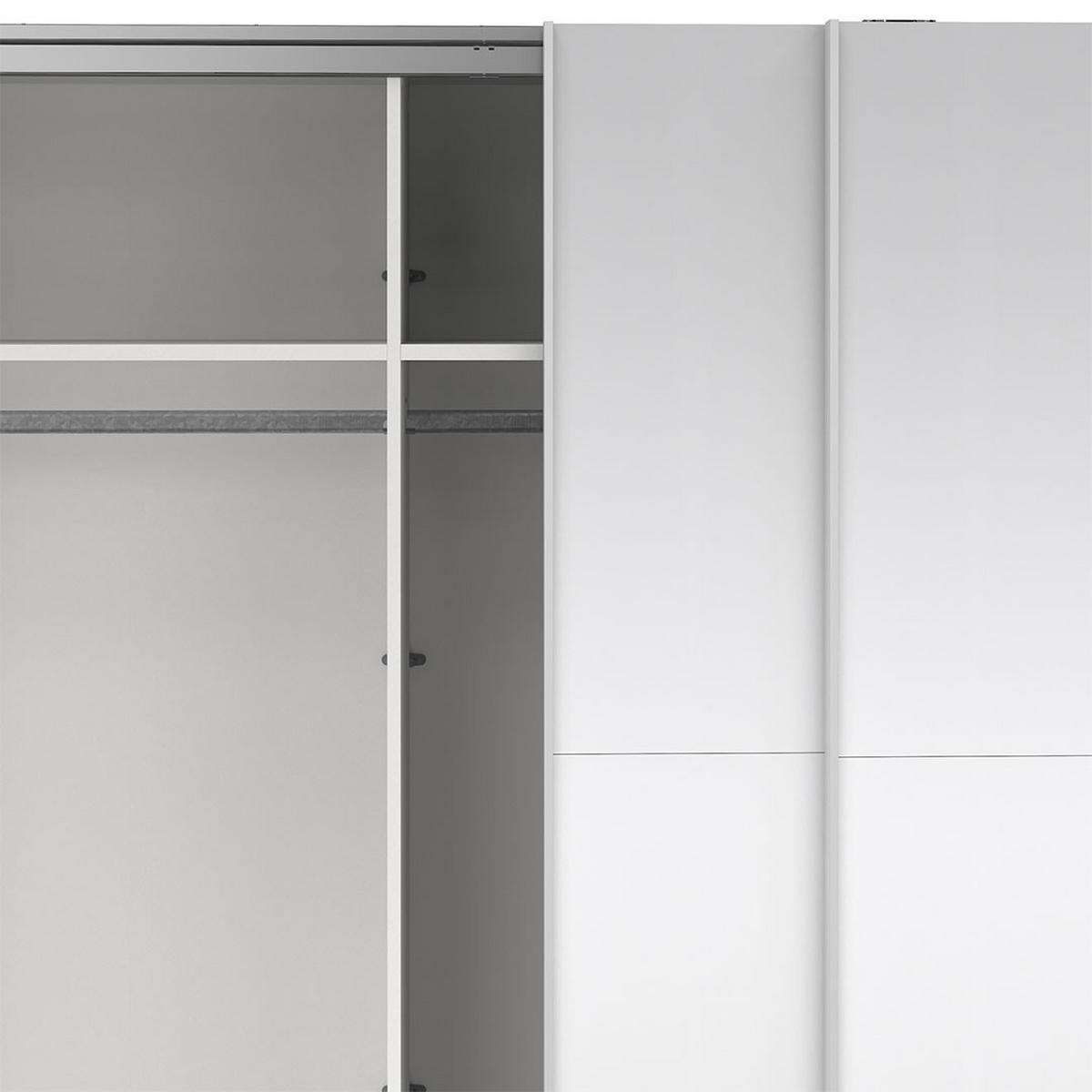SCHIEBETÜRENSCHRANK, Como, Weiß, Holzwerkstoff, 244 x 67 x 221 cm - Weiß, Holzwerkstoff (244/221/67cm) - ebuy24