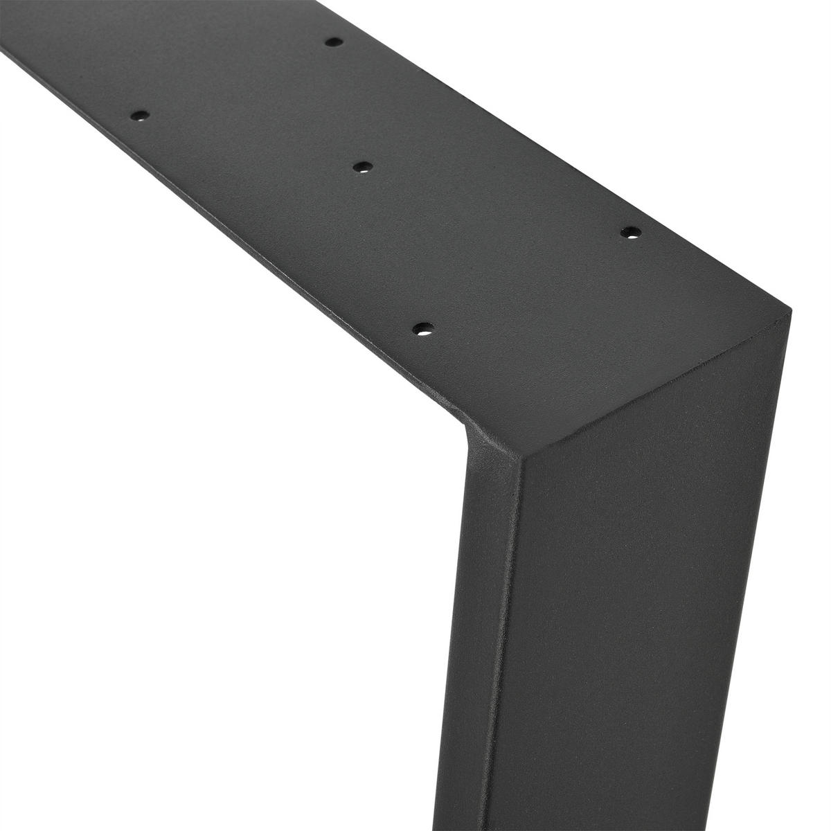 TISCHGESTELL-SET 2 TLG. Lülsfeld - Schwarz, Metall (75/72/8cm) - [en.casa]