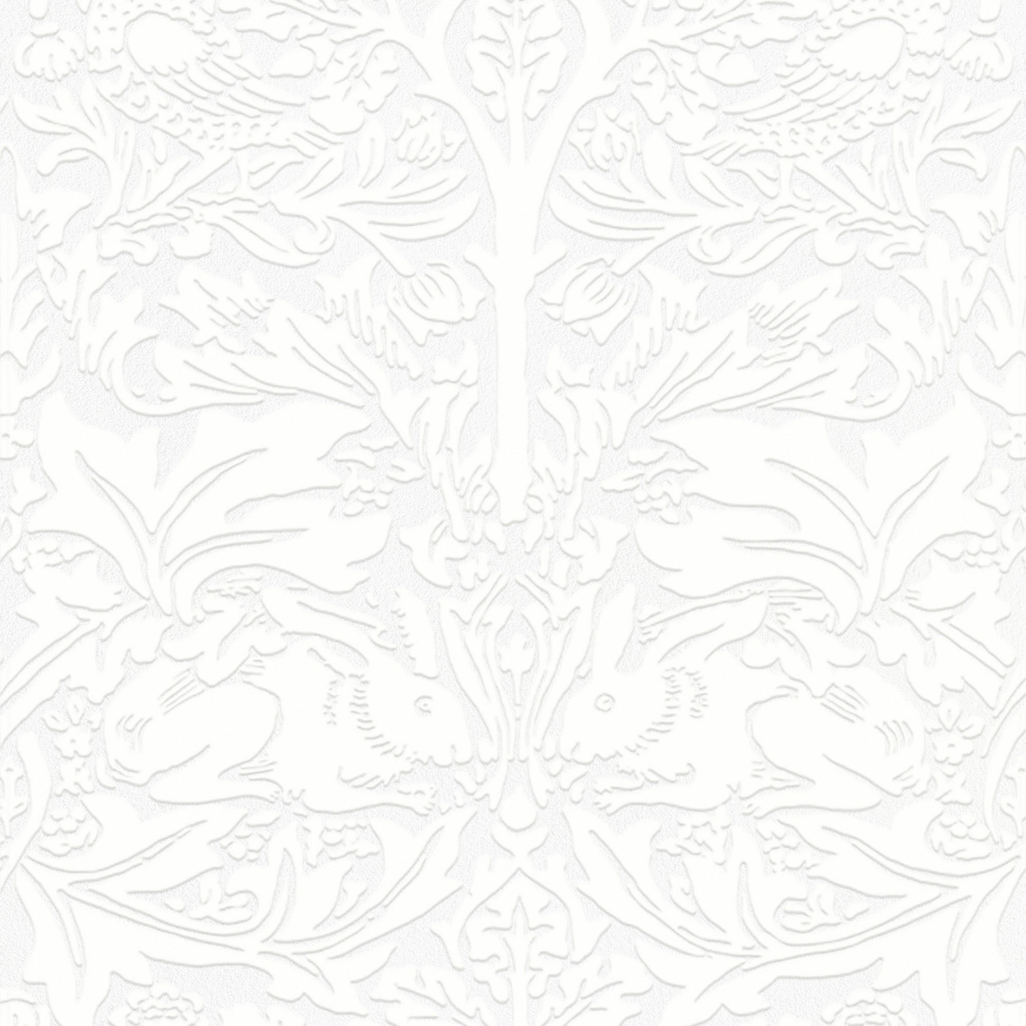 VLIESTAPETE Kaninchenbruder 1000x52cm - Weiß, Papier/Kunststoff (52/1000cm) - William Morris at Home