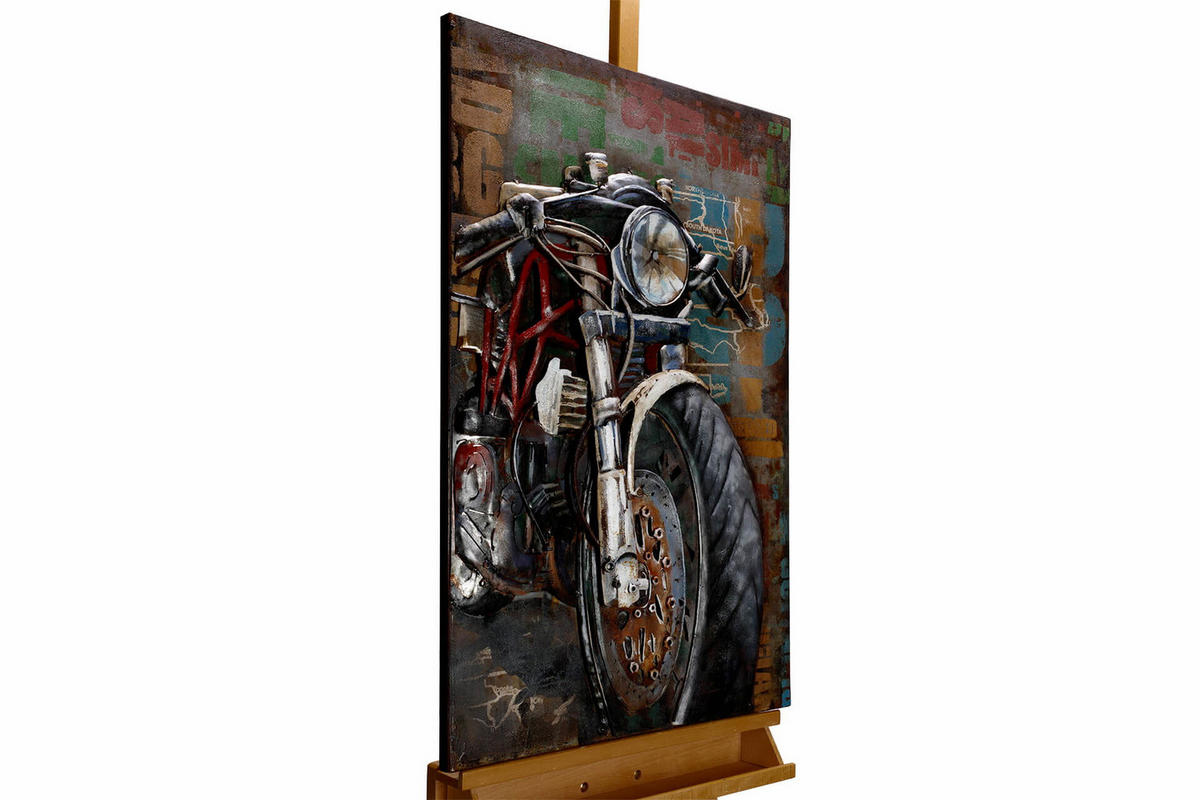 METALLBILD Bunt 60/90 cm - Multicolor, Metall (5/90cm) - KUNSTLOFT