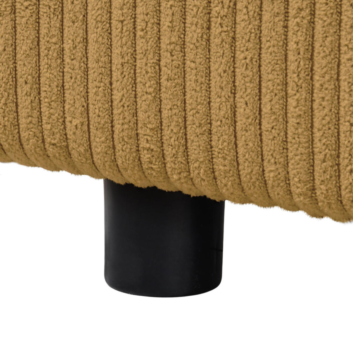 ECKSCHLAFSOFA Neapol mit Bettkasten, 255 cm, Cord-Stoff, Gelb - Gelb/Schwarz, Textil (256/148cm) - Beautysofa