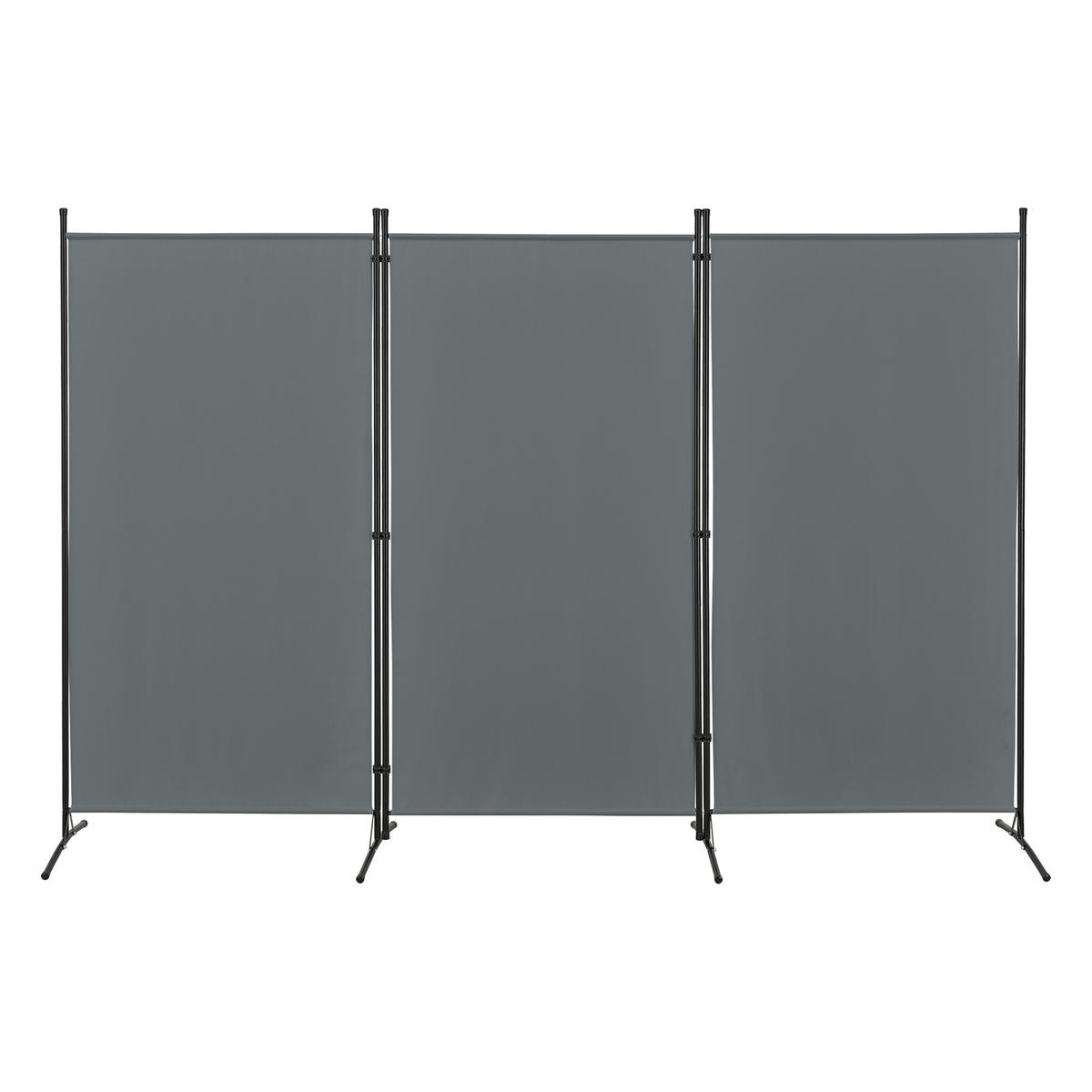SICHTSCHUTZ Teruel - Dunkelgrau, Textil/Metall (260/0.1cm) - [en.casa]