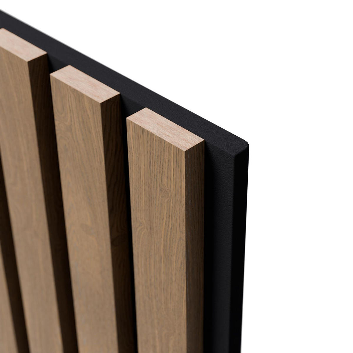 WANDPANEELE Akustik 120x60 cm Eiche Natur Dunkel (4er-Set) - Braun, Holz (60/120/1.8cm) - Juskys