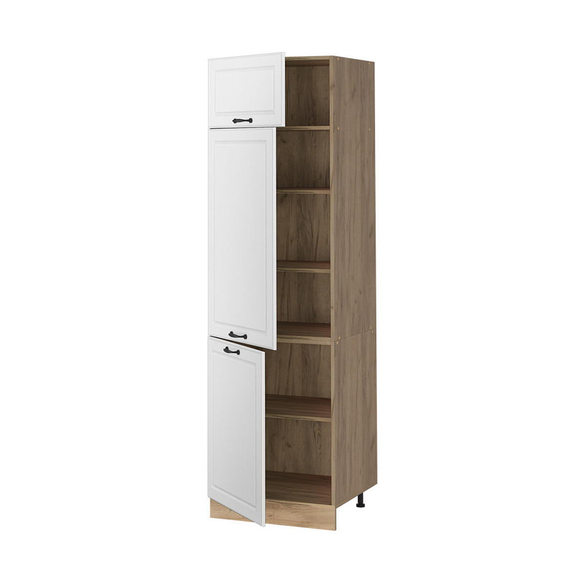 DULAP ÎNALT R-Line, Casă de țară albă/Stejar auriu, 60 cm - stejar miere/alb, compozit lemnos (60/206.8/57.2cm) - Vicco