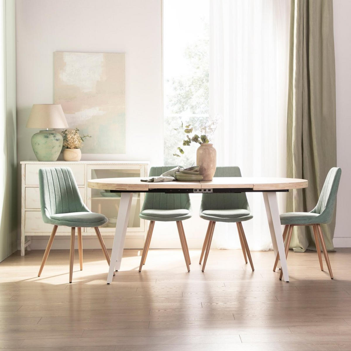 AUSZIEHBARER TISCH Anhais Zweifarbig 100/140/180 cm x 76 cm - Multicolor, Holz (100/100/76cm)