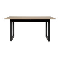 ESSTISCH Sonoma Eiche, Anthrazit Industrial, 160 - 200 cm, Küchentisch ausziehbar bis 8 Personen - Anthrazit/Sonoma Eiche, Holzwerkstoff (90/160/75cm) - Furn.Design