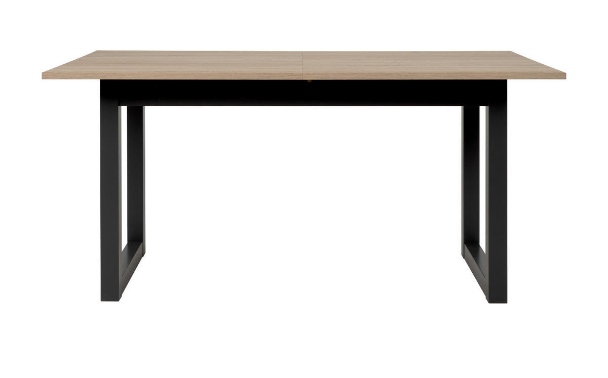 ESSTISCH Sonoma Eiche, Anthrazit Industrial, 160 - 200 cm, Küchentisch ausziehbar bis 8 Personen - Anthrazit/Sonoma Eiche, Holzwerkstoff (90/160/75cm) - Furn.Design