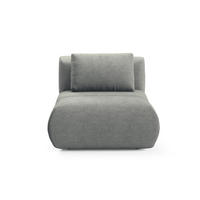 SESSEL ATOMO, Modern Polstersessel Loungesessel, Chenille-Stoff Grau - Grau, Holz/Metall (98/82/134cm) - MASSENO