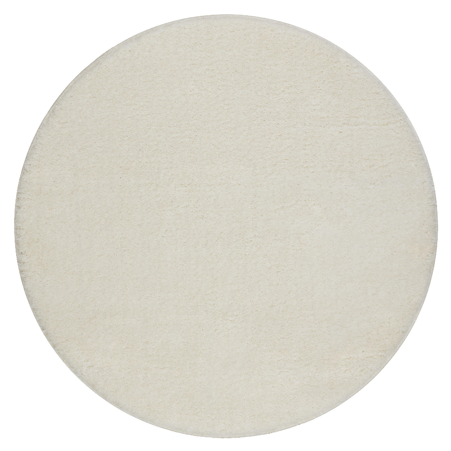 BADLÄUFER SANTA Kreis 67 cm - Weiß, Textil (67/67cm) - rugsX