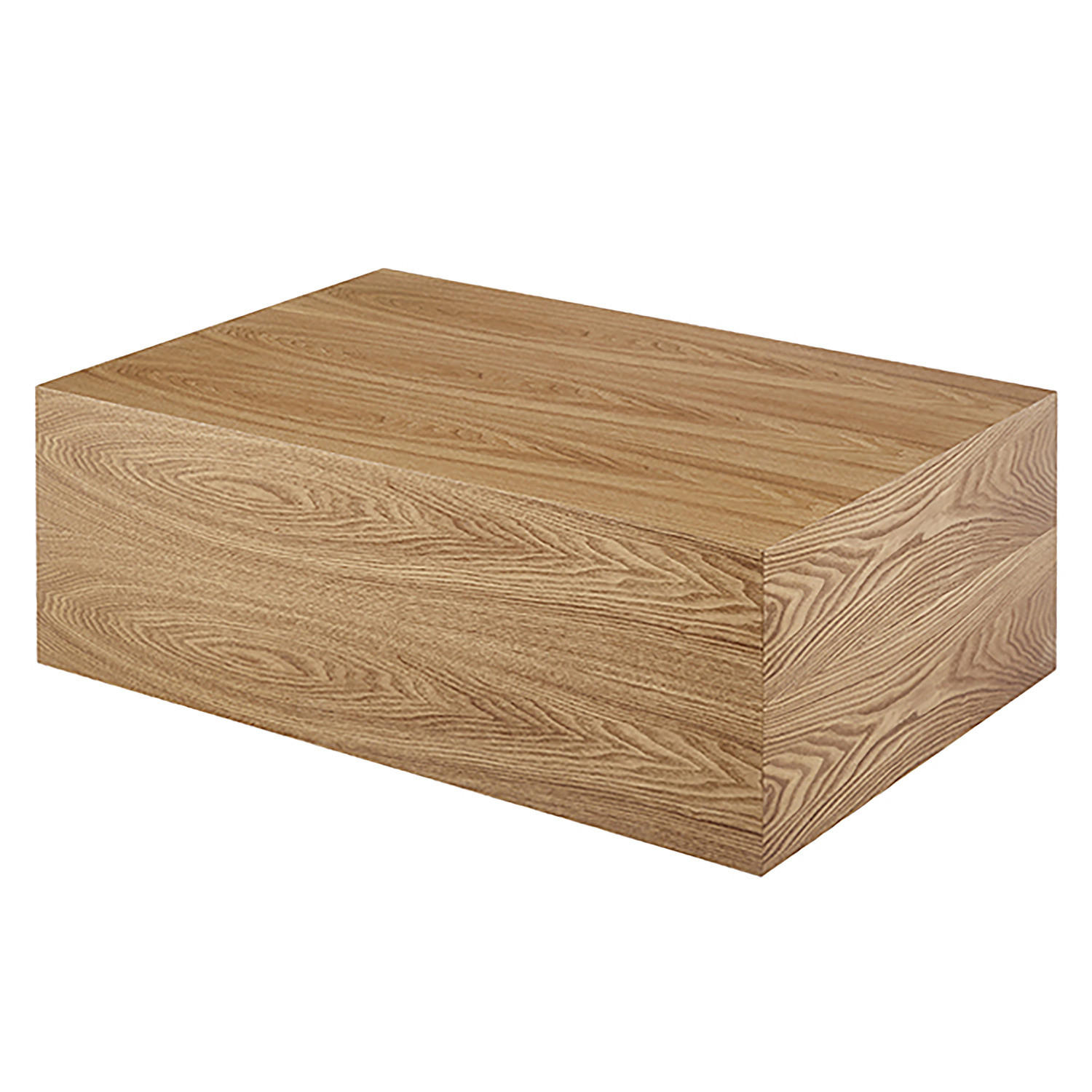 FURNIERTER COUCHTISCH - Rechteckig - Esche - Eschefarben, Holzwerkstoff (60/90/35cm) - home24