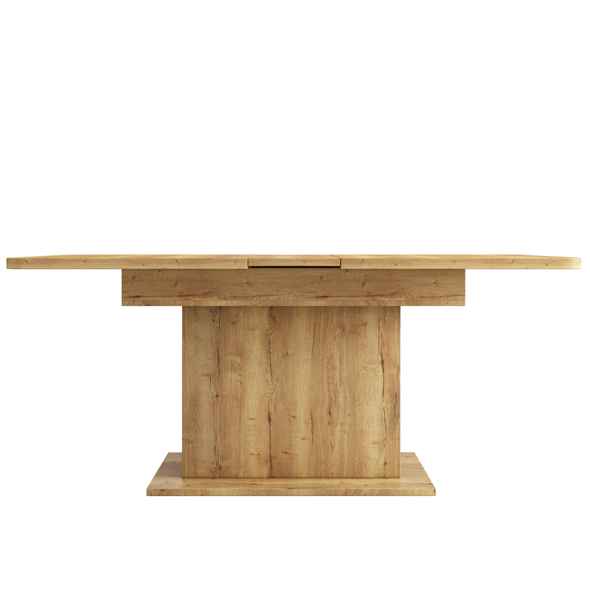 ESSTISCH 130/70/75 cm natur aus Spanplatte mit ausziehbarer Tischplatte und Stauraum - Naturfarben, Holzwerkstoff (130/70/75cm) - OKWISH