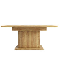 ESSTISCH 130/70/75 cm natur aus Spanplatte mit ausziehbarer Tischplatte und Stauraum - Naturfarben, Holzwerkstoff (130/70/75cm) - OKWISH