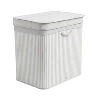 WÄSCHEKORB aus Bambus 63/43/60 cm - Weiß, Naturmaterialien (43/60/63cm) - NUXIO
