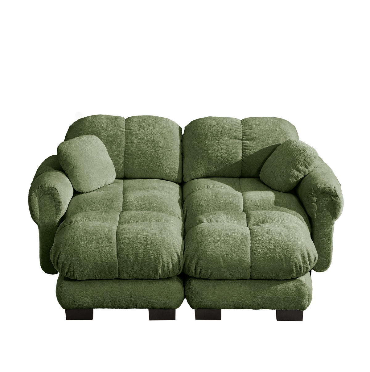 SOFA mit U-Form Chenille Grün - Grün, Holz (149/90/190.1cm) - Meubliv
