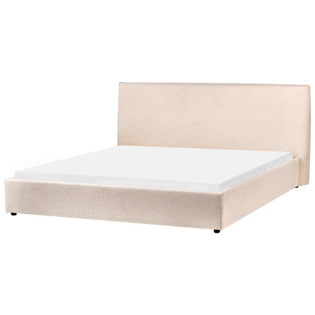 VODNA POSTELJA bouclé 180/200 cm bež Lavaur - bež, tekstil (180/200cm) - Beliani