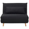 1-SITZER-SCHLAFSOFA Polyester Schwarz Setten - Schwarz, Textil (104/82/190cm) - Beliani