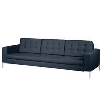 3-SITZER SOFA - Webstoff - Dunkelblau, Textil (248/80/87cm) - home24