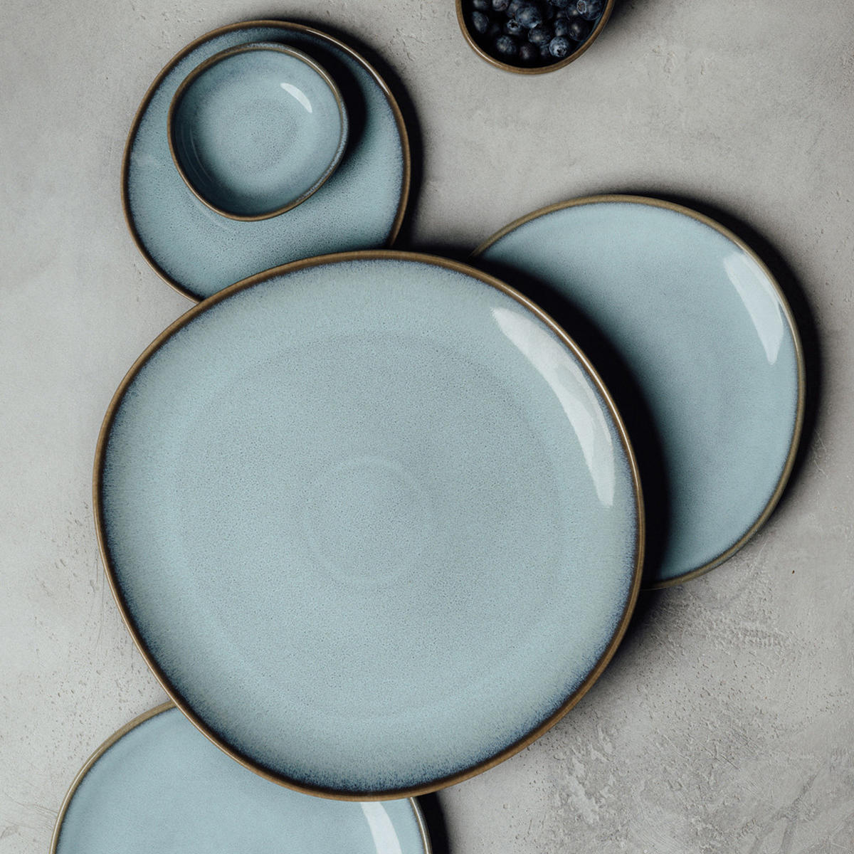 SERVIERPLATTEN Lave Glacé ø 32 cm 4er Set - Türkis, Keramik (31.8/2.8/31.8cm) - like.Villeroy & Boch