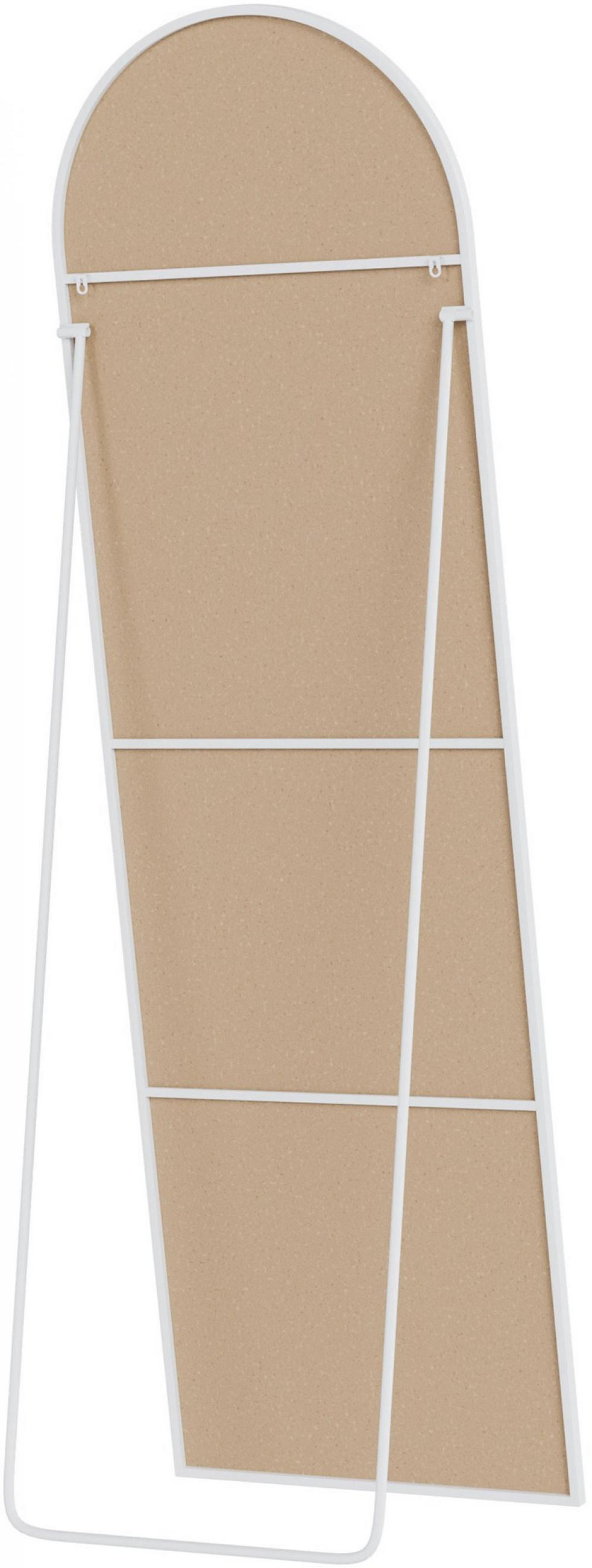STANDSPIEGEL oval 50/3/160 cm Glas Weiß Matt - Weiß, Glas (50/160/3cm) - CLP