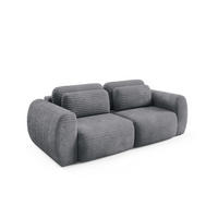 SCHLAFSOFA Simone - Anthrazit, Holzwerkstoff/Textil (266/95/110cm) - Fun Möbel