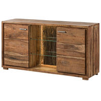 SIDEBOARD Akazie 145x40x78 natur lackiert BARK #100 - Braun, Holz (145/78/40cm) - Massivmoebel24