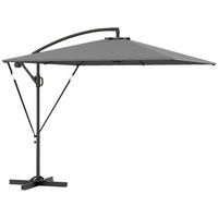 AMPELSCHIRM Ø260 cm mit UV-Schutz, Grau - Grau, Metall (250/295cm) - Outsunny