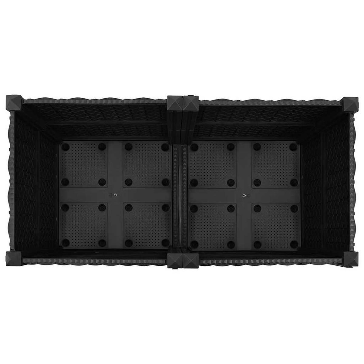 HOCHBEET 80/40/38 Cm Polypropylen - Schwarz, Kunststoff (40/38/80cm) - vidaXL