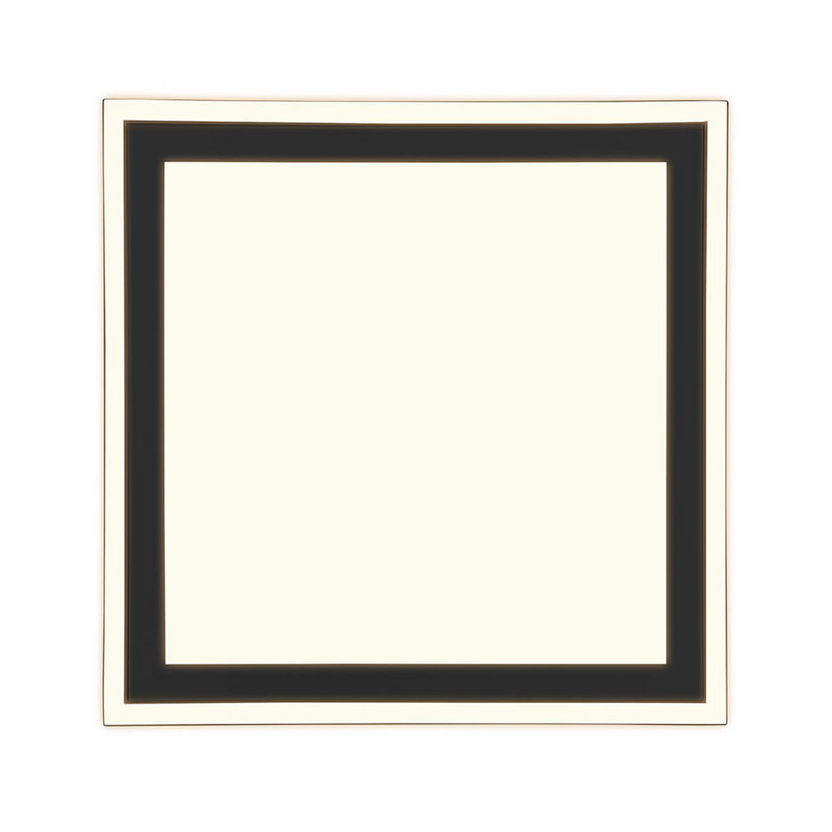 LED AUFBAUDECKENLEUCHTE Schwarz Matt - Schwarz, Kunststoff (43/43/3cm)